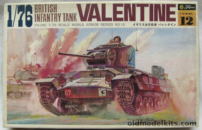 Fujimi 1/76 Valentine Infantry Tank, 12 plastic model kit